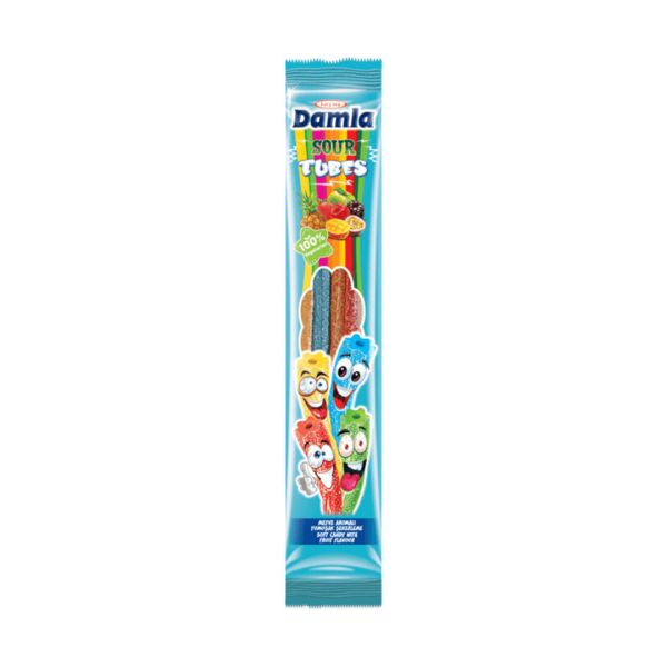 Damla Sour Tubes  بطعم عصير الفواكه